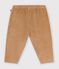 Babies' plain corduroy trousers LATTE
