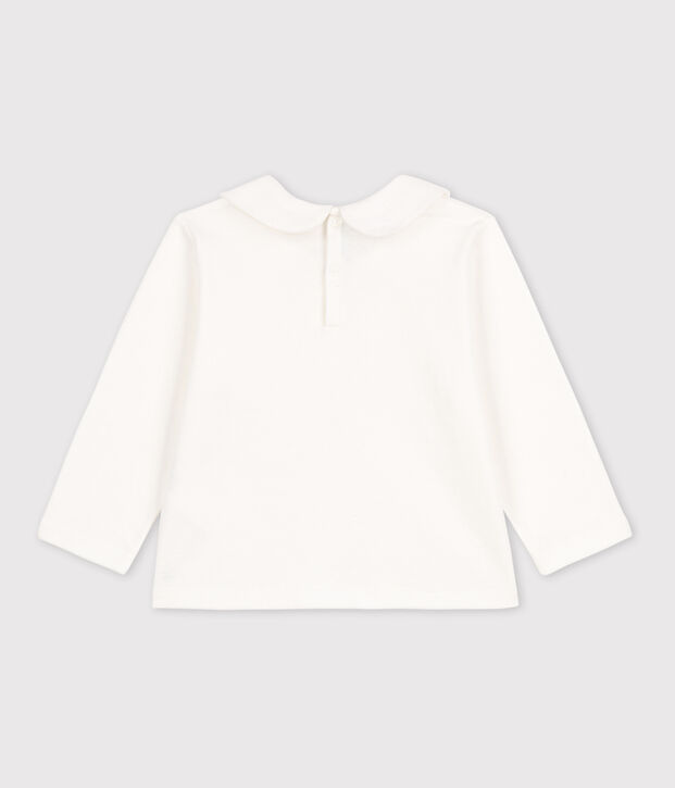 Babies' Long-Sleeved Cotton Blouse white