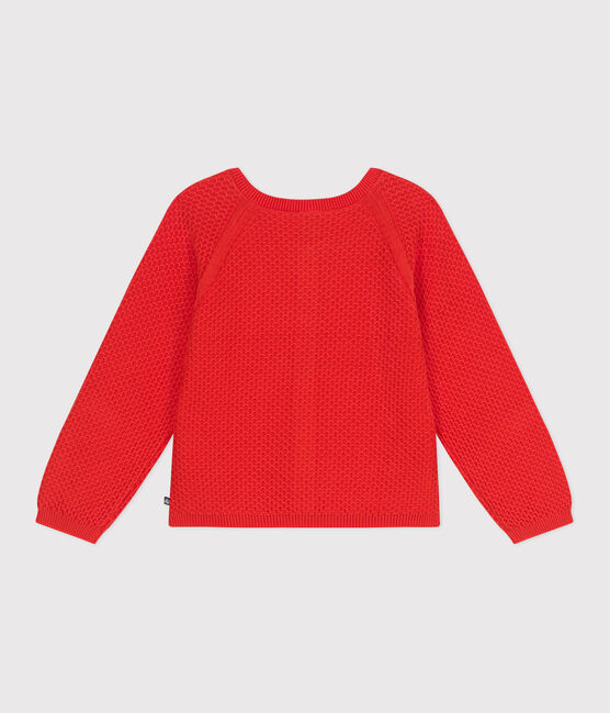 Children's fancy stitch cotton cardigan SPICY