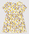 Baby girl's short-sleeved dress MARSHMALLOW white/MULTICO white