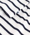 Children's short stripy tank top cotton pyjamas MARSHMALLOW white/SMOKING blue