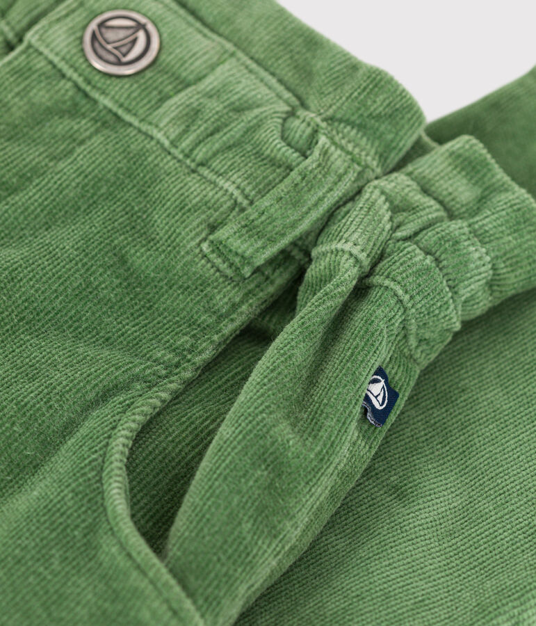 Girls' corduroy trousers green