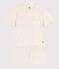 Women's Plain Terry Short Pyjamas AVALANCHE Ecru