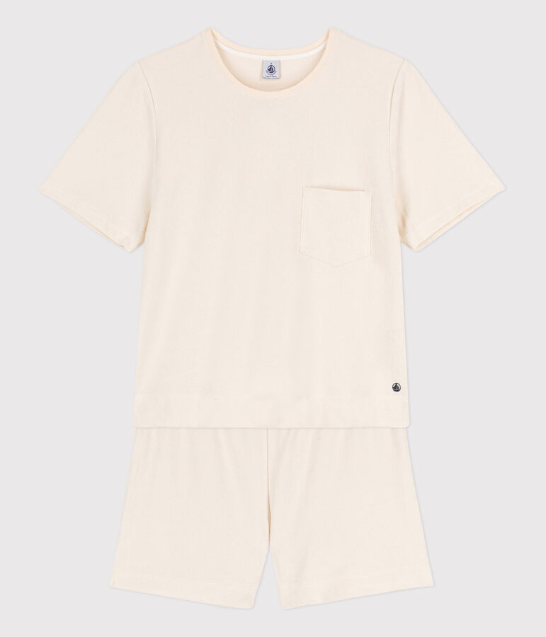 Women's Plain Terry Short Pyjamas Ecru