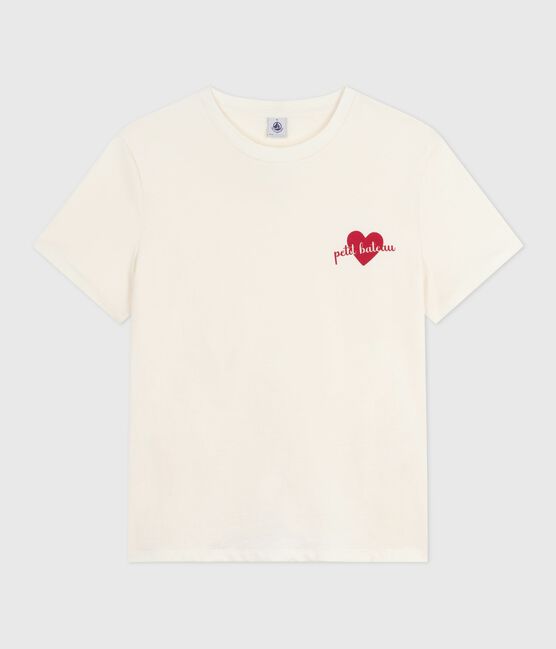 The Straight short-sleeved cotton T-shirt for women MILK Ecru