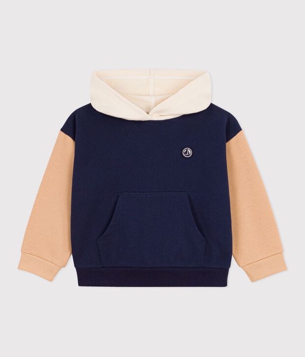 Boys' hooded sweatshirt blue/multicolor