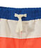 Boys' tricolour swim shorts ORIENT orange/MARSHMALLOW white/PERSE