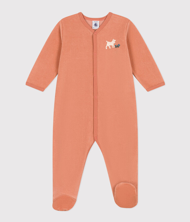 Babies' Velour Pyjamas pink