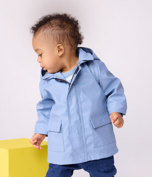 Babies' iconic plain raincoat blue