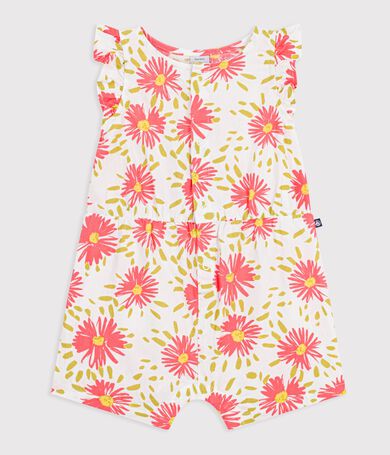 Babies' floral print cotton playsuit