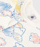 Children's Short Fitted Cotton Rainbow Print Pyjamas MARSHMALLOW white/MULTICO white