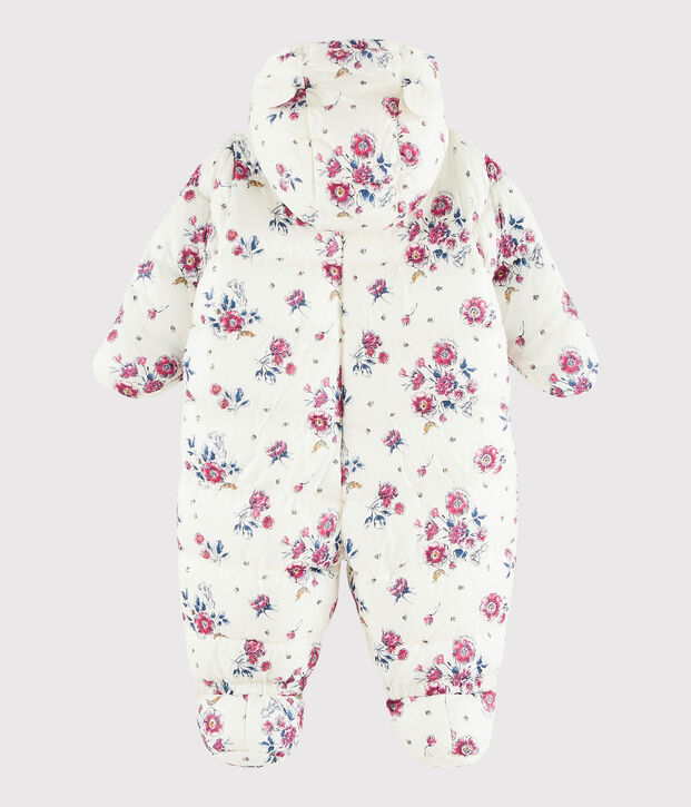 Baby's unisex snowsuit white/pink/multicolor
