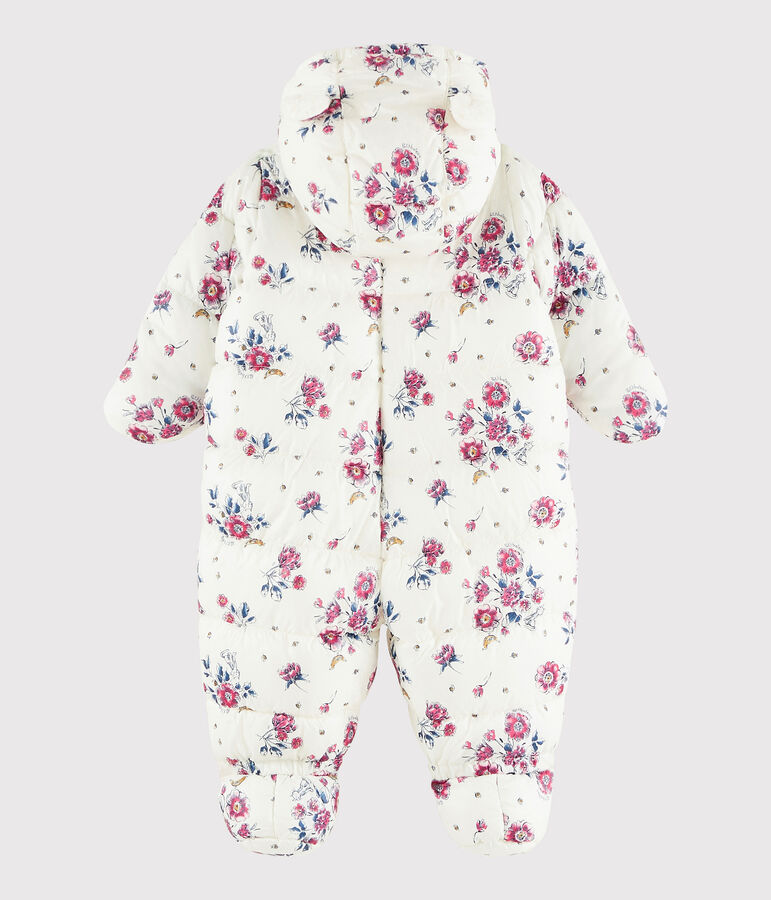 Baby's unisex snowsuit white/pink/multicolor