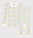 Girls' Glow-In-The-Dark Retro Floral Snugfit Cotton Pyjamas