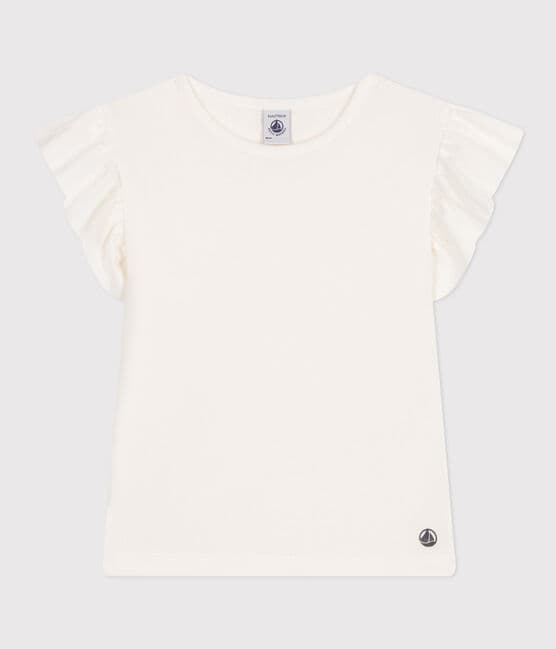 Girls' Cotton T-Shirt MARSHMALLOW white