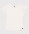 Girls' Cotton T-Shirt MARSHMALLOW white