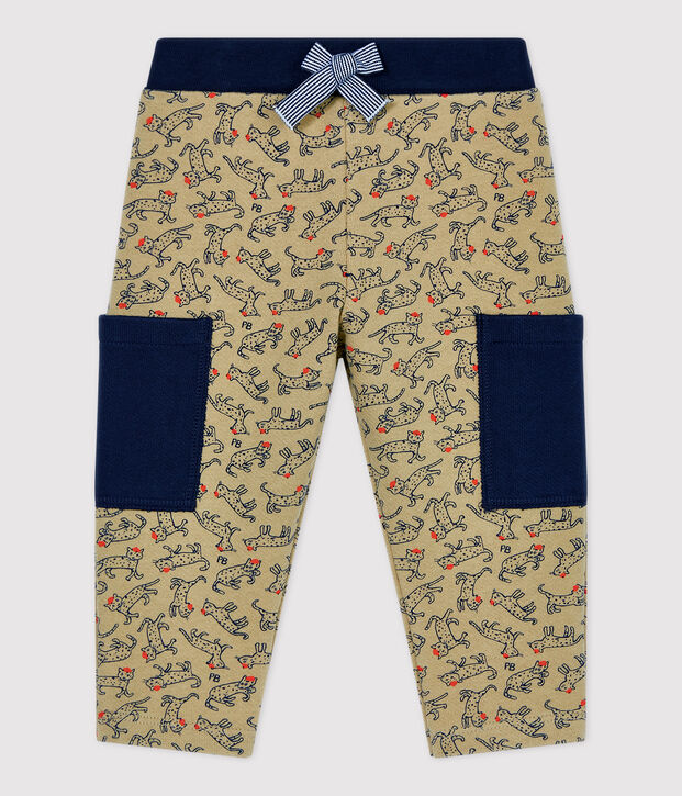 Babies' Fleece Trousers beige/multicolor