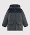 Boys' Coated Cotton Parka CITY CHINE grey
