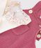 Ensemble salopette et body b&eacute;b&eacute; en coton avec col uni pink/ecru