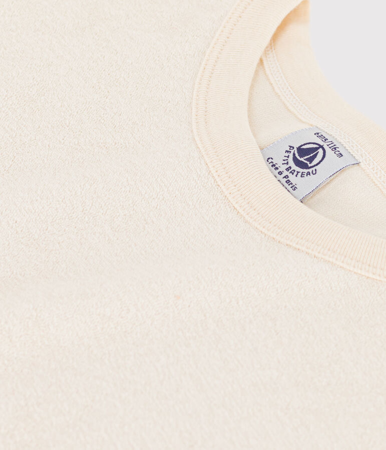 Children's Unisex Terry T-Shirt Ecru