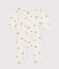 Babies' footless cotton pyjamas MARSHMALLOW white/MULTICO white