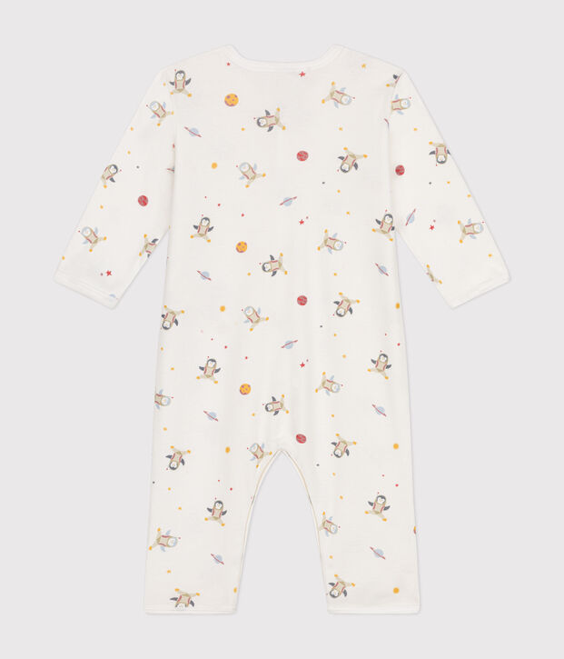 Babies' footless cotton pyjamas white/multicolor
