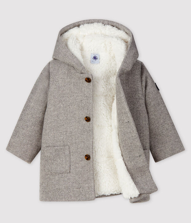 Baby boy's woollen coat grey
