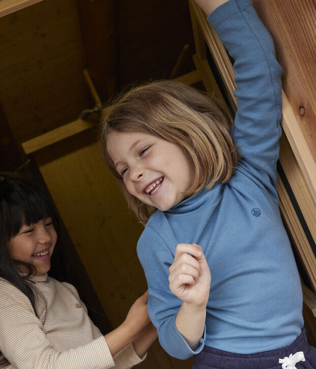 Unisex Children's Cotton Polo Neck blue
