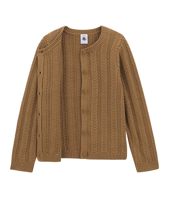 Wool and cotton cardigan BRINDILLE brown