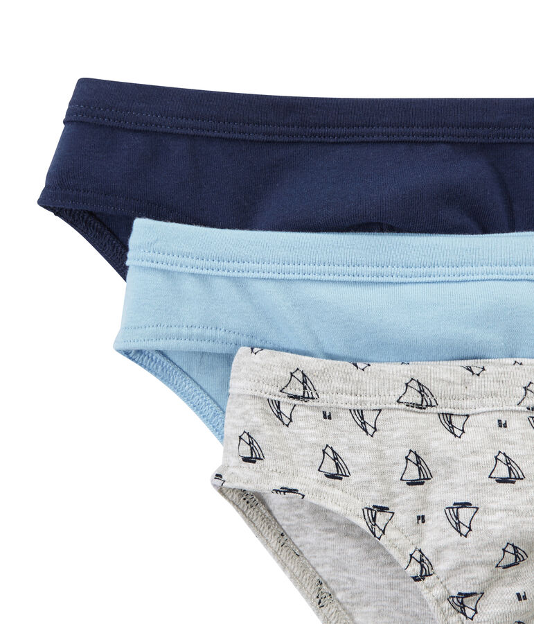 Set of 3 boys' briefs white