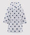 Boys' Terry Bathrobe MARSHMALLOW white/MEDIEVAL blue