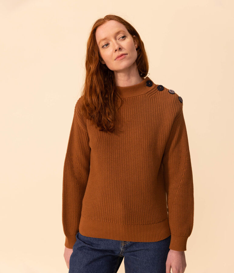 Women's Fisherman's RIb Cotton Pullover ALEZAN