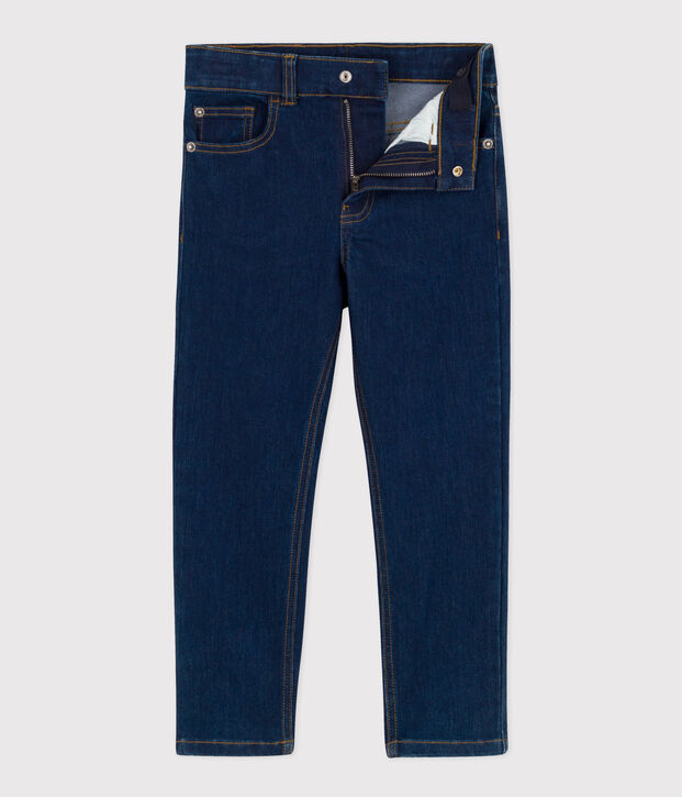 Boys' straight fit denim trousers blue