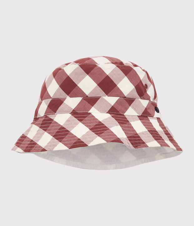 Girls' Poplin Sun Hat brown/ecru