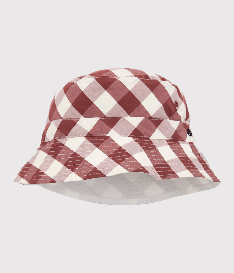 Girls' Poplin Sun Hat brown/ecru