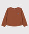 Unisex Quilted Tube Knit Sweatshirt CINA brown