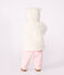 Babies' padded sherpa coat with a hood MILK Ecru