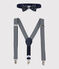 Boys' Braces and Bow Tie SMOKING blue/MARSHMALLOW white