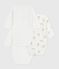 Pack of babies' long-sleeved printed cotton wrapover bodies variante 1
