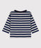 Babies' Long-Sleeved Cotton T-shirt MEDIEVAL blue/FUMEE