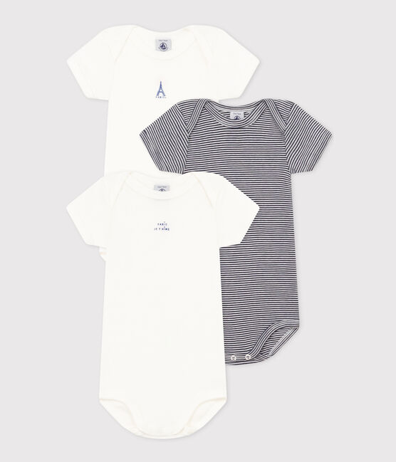 Babies' Paris Themed Short-Sleeved Cotton Bodysuits - 3-Pack variante 1