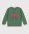 Children's unisex printed cotton sweatshirt PALMERAIE green