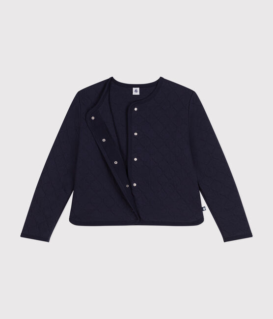 Women's tube knit cardigan SMOKING blue
