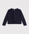 Women's tube knit cardigan SMOKING blue
