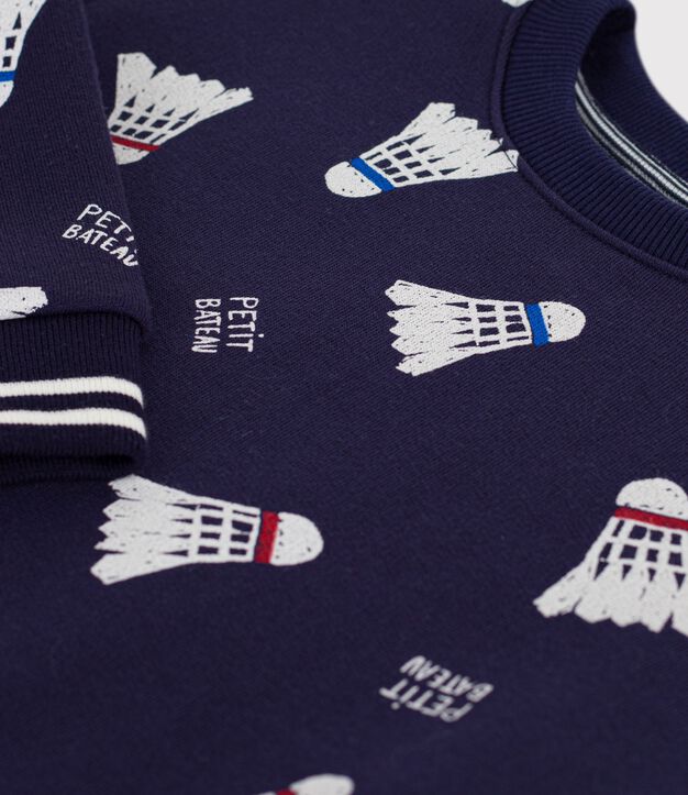 Children's printed cotton sweatshirt blue/multicolor