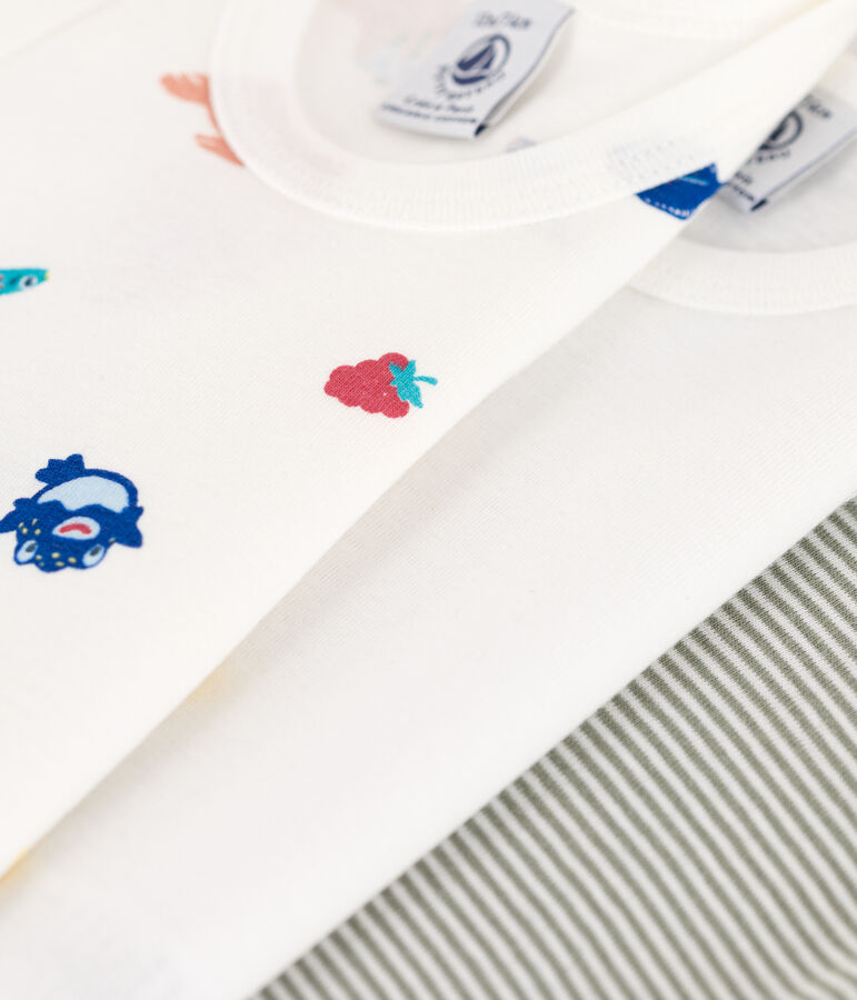 Cotton Sea Animals Vest Bodysuits - Pack of 3 multicolor