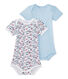 Set of 2 baby boys' short-sleeved bodysuits