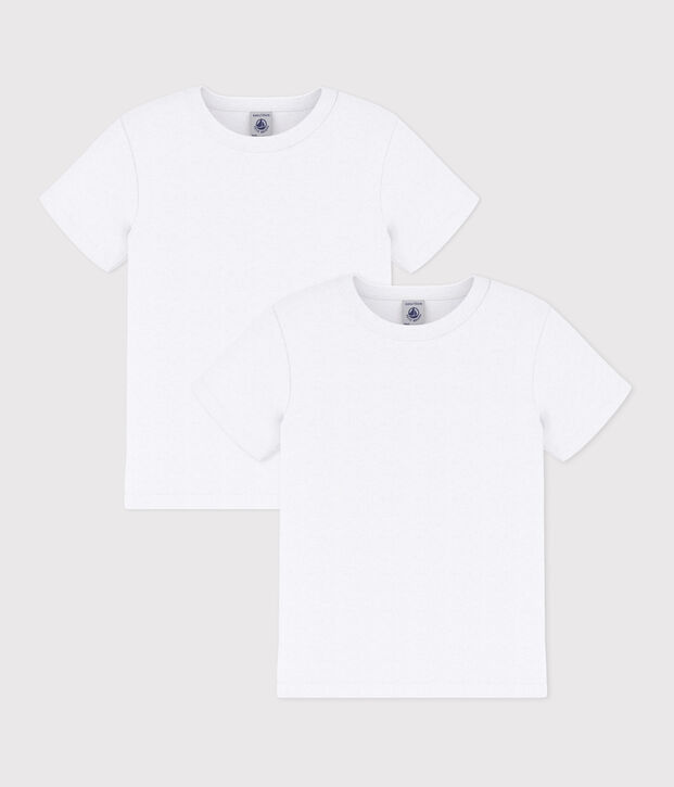 Boys' White Short-sleeved T-Shirts - 2-Pack multicolor