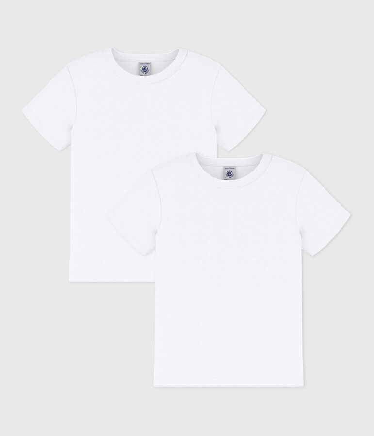 Boys' White Short-sleeved T-Shirts - 2-Pack multicolor