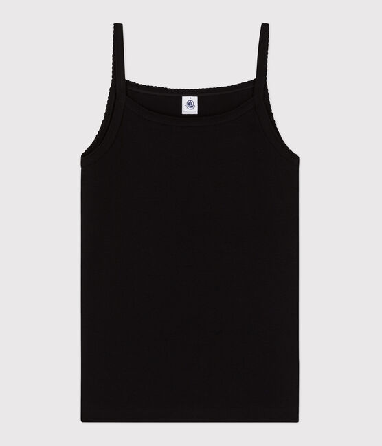 Women's cotton tank top NOIR black